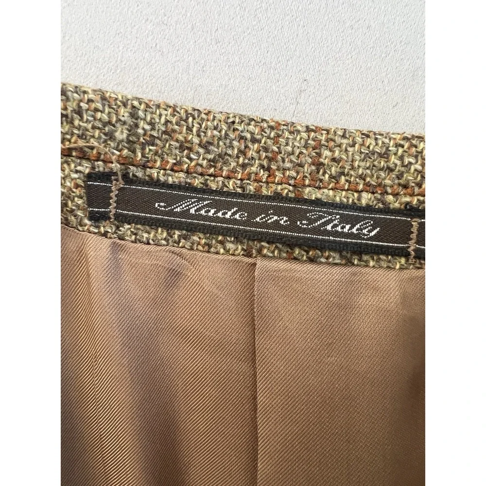 Ermenegildo Zegna Blazer Men's Tan Brown Sport Jacket Made Italy Paul Simon Wool
